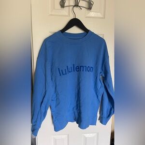 lululemon Perfectly Oversized Crew Graphic *Logo BLUE NILE size 6